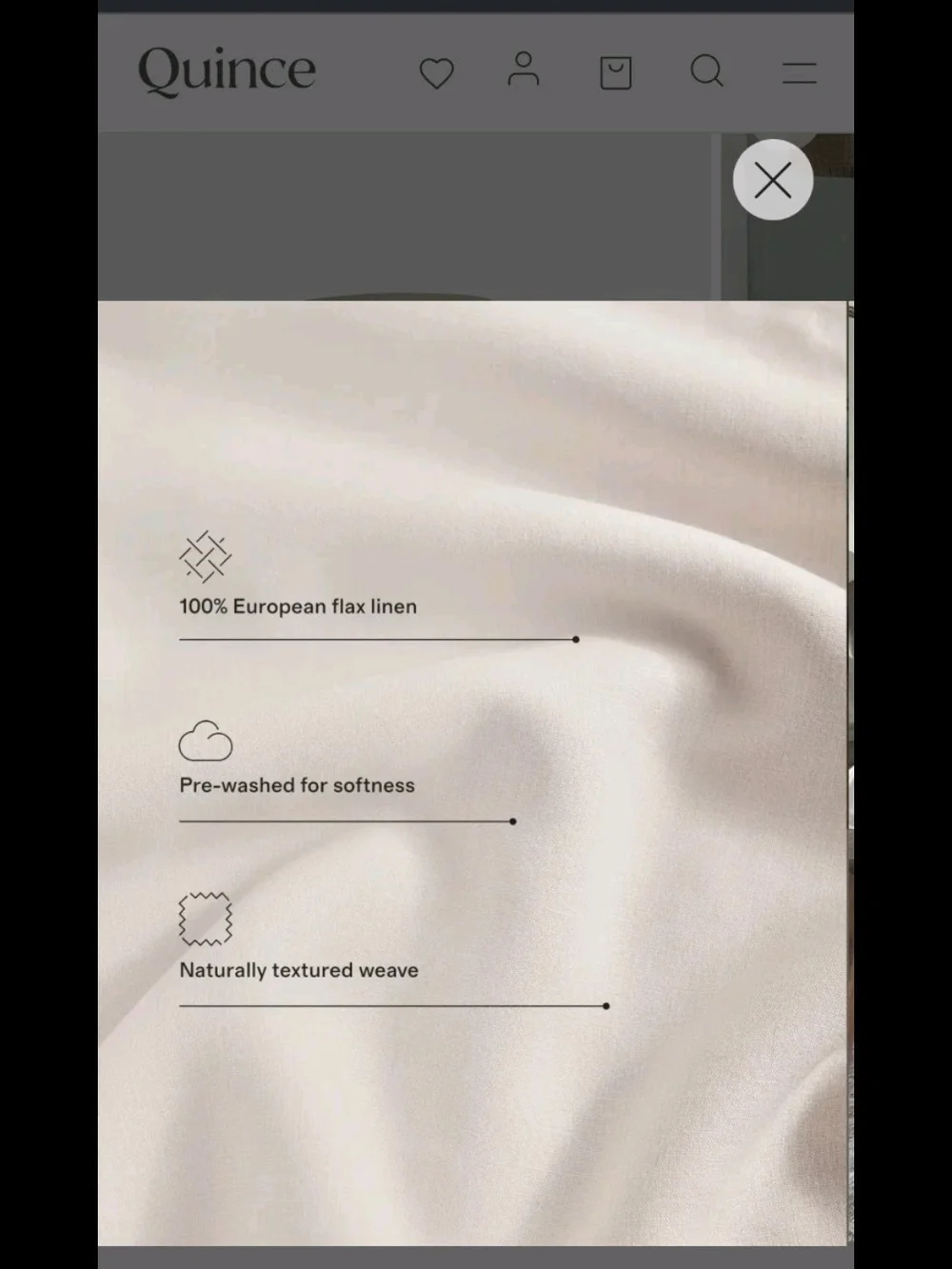Quince European Linen Duvet Cover Set, Full Queen, Willowleaf, NEW